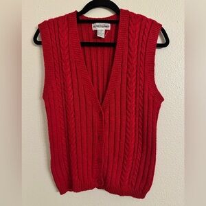 Vintage Alfred Dunner Red Woman’s Sweater Vest